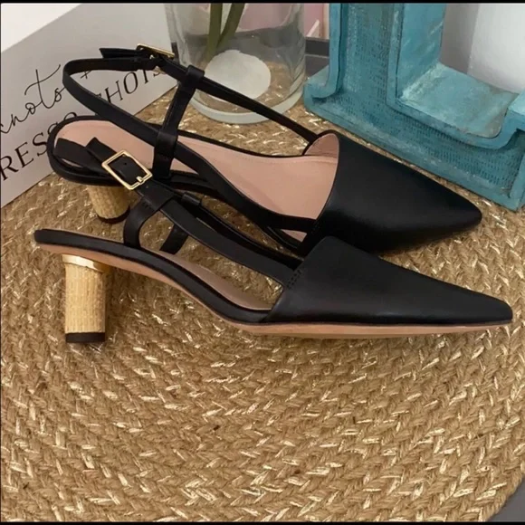 Gorgeous LEATHER slingback PUMPS SIZE 7 - Picture 3 of 10